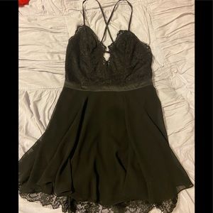 Black lace bebe dress